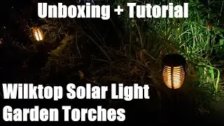 Wilktop Solar Light Garden Torches Pack of 2 Solar Garden Light Solar Lamp Unboxing and instructions