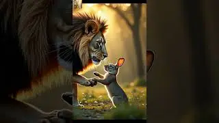 bunny and lion friendship | the story of friendship between lion and bunny is very popular #bunny