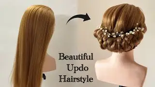 Beautiful Updo Hairstyle Tutorial 💕 #hairstyle #hair #fyp #youtubeshorts 