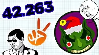 AGAR.IO 42.000 MASS - EVIL ELF DOMINATE LOBBY WITH MƓR! ✌ CLAN