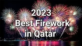 2023 New Year Fireworks in Qatar - Al Maha Island