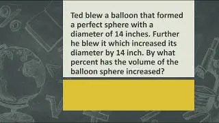 Percentage Volume Increase of Sphere | Geometry | Grade 7-8  | Math challenge