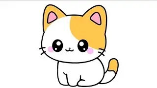 Милый котик 😺 Домик. Легкий рисунок, раскраска и раскрашивание для детей и малышей_ Детское творч...