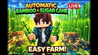 OP Automatic Bamboo Farm | Economy Server LIVE Minecraft LIVE💚