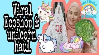 Viral DAUN Ecoshop unicorn haul kedai rm2 must watch