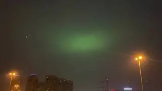 Caught on camera: Strange Colored Lights spotted in Dubai&rsquo;s sky.