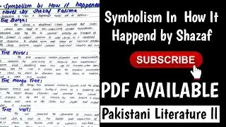 Symbolism In How it happened by Shazaf Fatima