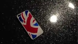 Flag of United Kingdom - Union Jack GLITTER and CARBON Sticker for iPhone 5