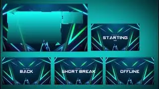 Modern Blue Stream Overlays for Twitch, YouTube & Kick | Gaming Overlay Pack