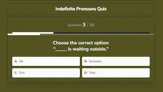 Indefinite Pronouns Quiz | Indefinite Pronouns Examples & Practice Exercise | English Grammar Test