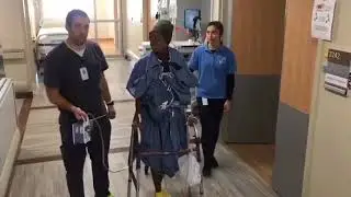 Jahmby Koikai learning to walk, balance again, breathing exercises.