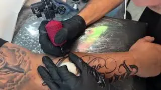 Watch this full lettering tattoos come to life in a satisfying 13- minute time lapse