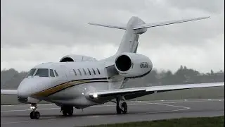 Judge Judy's Cessna 750 Citation X Departure at Cambridge Airport