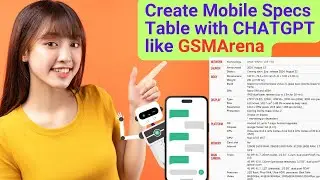 Create Mobile Phone Specs Table like GSMArena with CHATGPT for Free #gsmarena