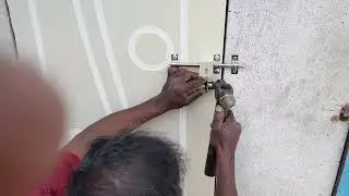 Toilet room door fitting work