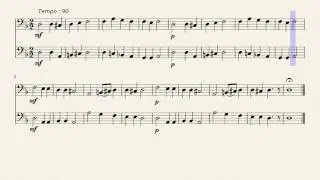 Pavan - Easy Cello or Bassoon Duet