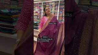Pure Banarasi Crepe silk saree | Preity&rsquo;s Silks | 6363247858 | 16-June-2025