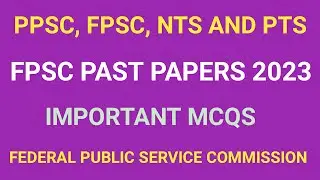 fpsc past papers solved mcqs ll fpsc test preparation