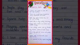 10 lines essay on spots l Essay on sports l Short essay on game #sports