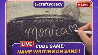 Live Name Writing on Sand 🏖️ Code Game with Subscribers | @craftygracy