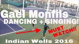 Monfils dancing and singing wildly– Indian Wells 2016 (Watch the full video!!)