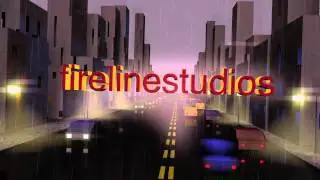 firelinestudios - rainy street scene - cinema4d / after effects