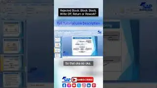Rejected Stock Block Stock Write Off Return or Rework | SAP Quality Notifications | Free SAP Courses