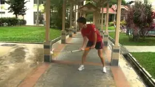 Floorball lifting of ball on blade (Forehand and tip of blade)
