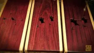 Tyrone Douglas plays wooden tongue drums