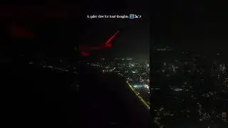 A quiet view for loud thoughts.🌃🛩✨Mumbai🇮🇳Subscribe for more📸#flight #aeroplane #night #nightlife