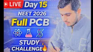 Live Study Challenge Day 15 NEET 2026  #motivation #study #neet2026 #tips #studyvlog #livestudy