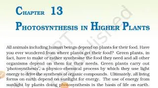 #PHOTOSYNTHESISINHIGHERPLANTS #NCERTEXPLANATION #CLASS11BIOLOGY FOR #NEET  || PART 1