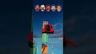 🤩 Ronaldo ❌ Messi ❌Benzema👌Jump Soccer Ball Challenge⚽ Beamng.Drive  #shorts #beamng #simulator