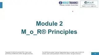 MoR Principles | Management of Risk (M_o_R) Foundation | AXELOS |  PeopleCert |1WorldTraining.com |