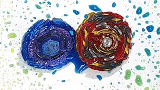 Beyblade Battle on the Water  World Spriggan VS Hell Kerbecs (Splash Field)(Beyblade X Art)