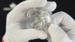 Unboxing 2022 Chad 1 oz Silver &laquo;American Eagle Shaped&raquo; High Relief Antique Coin w/Box & COA
