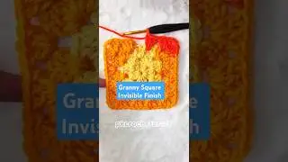 crochet invisible finish| how to make a seamless finish for granny square #shorts #crochet #tutorial