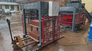Ghana 5inch solid brick machine QTJ4-18 Hydraulic Automatic brick machine#ghanabrickmachine