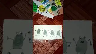 make frog with simple trick #paintingtrick #frogtrick #shorts #trick #art #viral