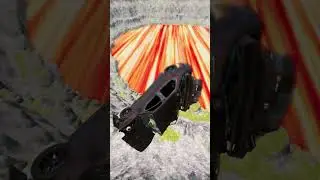 CARS vs GIANT LAVA PIT-BEAMNG.DRIVE #beamng #gaming #carrace #crash #beamngdrive #shorts