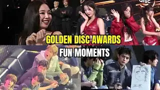 K-POP IDOLS FUN MOMENTS AT GOLDEN DISC AWARDS.