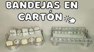 COMO HACER BANDEJAS EN CART&Oacute;N/MANUALIDADES EN CART&Oacute;N/BANDEJAS PARA DECORACI&Oacute;N/ideas de lujo/diy