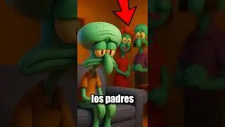 &iquest;QU&Eacute; PAS&Oacute; CON LOS PADRES DE CALAMARDO? 😨 #bobesponja #josativi #shorts #youtube
