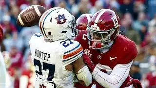 Malachi Moore Massive Hit On Jacquez Hunter 2024 Iron Bowl Auburn at Alabama (4K)