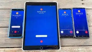 Group Calling Google Duo Incoming + Outgoing Calls / IPad 8 (2020) vs IPhone vs Samsung S21 / S20