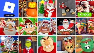 Roblox,CHRISTMAS,HALLOWEEN BARRY'S PRISON RUN,CHRISTMAS BARRY'S,XMAS GARY SCHOOL,SANTA CLAUS' PRISON