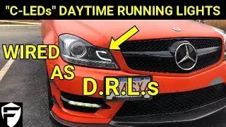 MERCEDES HOW TO: WIRE DEPO HEADLIGHT C-LED AS DAYTIME RUNNING LIGHTS DRL