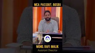 MCA Passout of BGSBU || Assistant Director's Remarks about BGSBU
