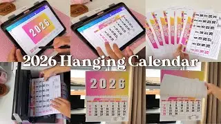How I Make 2026 Wall Hanging Calendar (A4 Landscape) &ndash; Step by Step | narizabeybe❥ #calendar #2026 