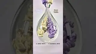 Victorian Purple Vs Ivory White = ? #colormixing #asmrart #abstractart